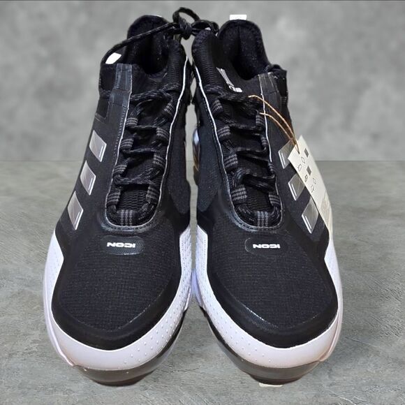 Men's Adidas Icon 7 Boost Metal Baseball Cleat Black/White SZ 12.5 NEW FY4178 - Picture 7 of 9